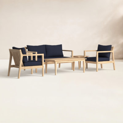Amina 4-Person Acacia Patio Seating Group