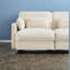 Canapé d'angle à compression, canapé modulaire beige en chenille avec pouf, canapé moderne