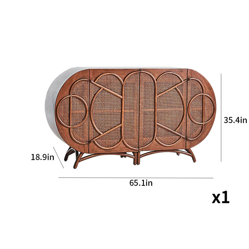 Buffet simple et élégant, Brun