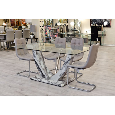 Eunice 4 - Person Dining Set