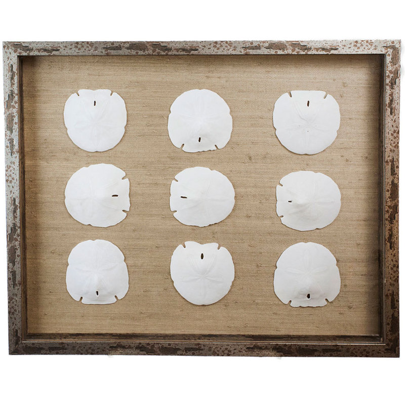 Sealife - Cadre photo, impression sur tissu, Naturel / blanc
