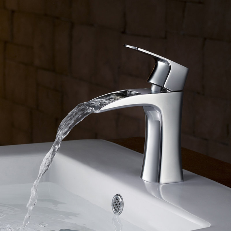 Robinet de salle de bain monocommande à un trou Lulu, Chrome