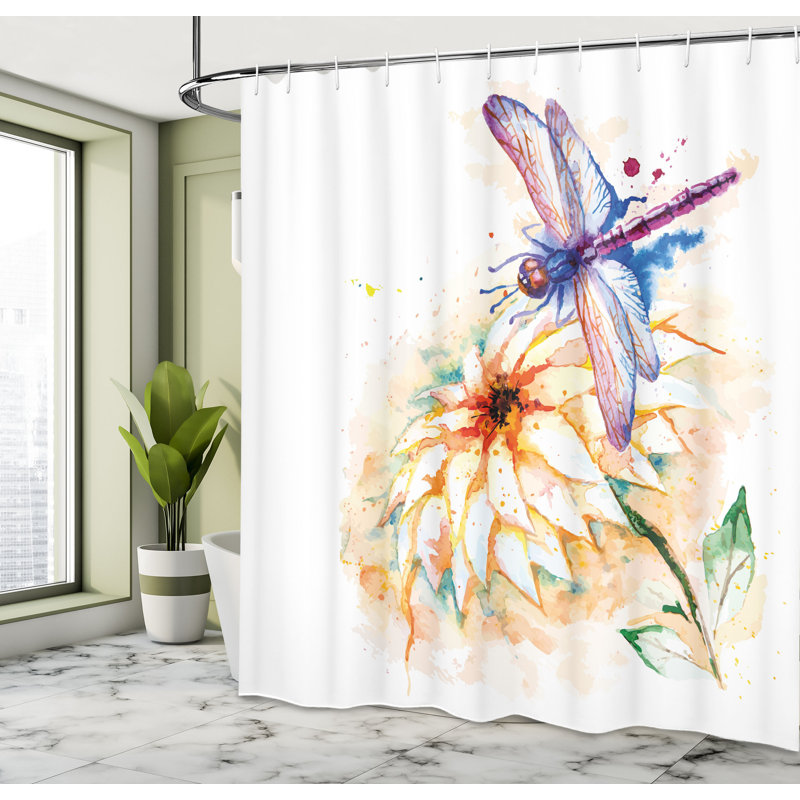 Shower Curtain with Hooks Included, 75" H x 69" W