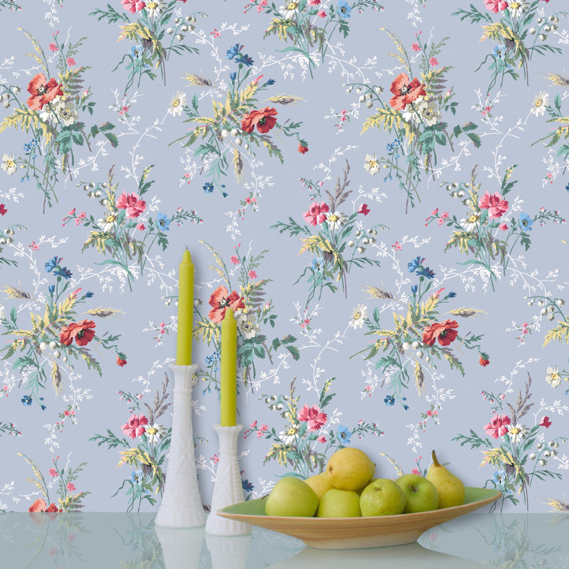 Floral Wallpaper Roll, Green