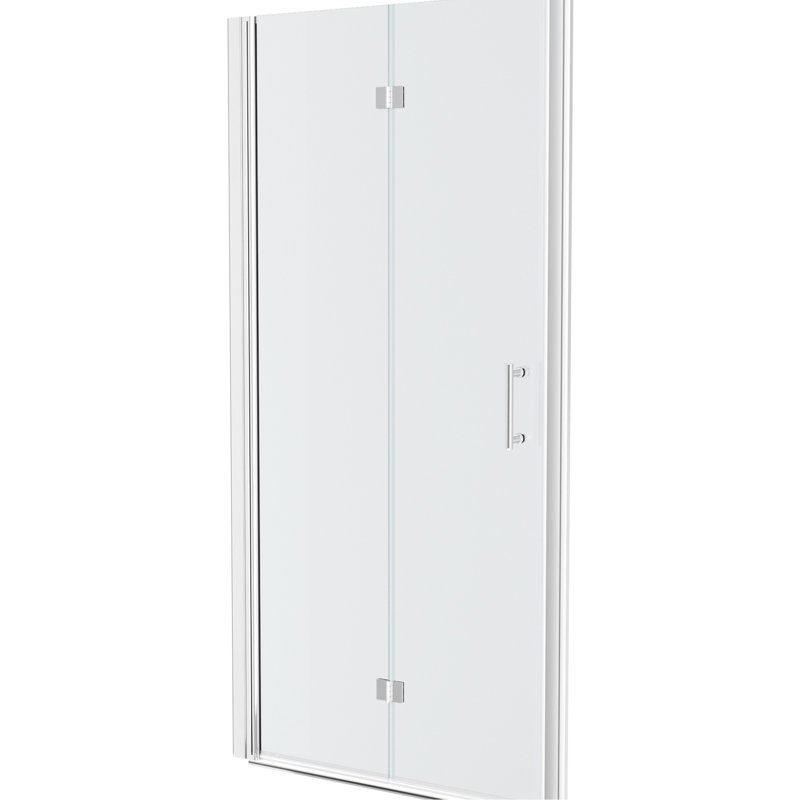 Porte de douche pliante l 30 po x H 72 po en verre trempé, espace, aspect réglable avec entrée pliante