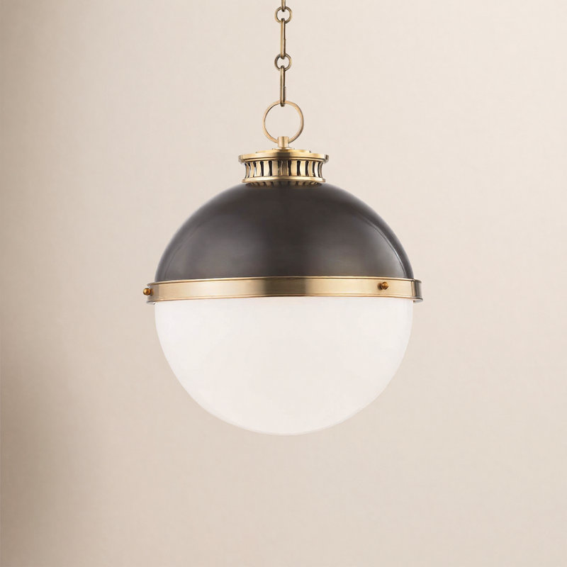 Luminaire suspendu sphère 1 lumière Manila, Bronze vieilli/antique