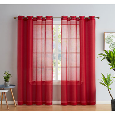 Carmille Semi-Sheer Grommet Curtain Panels