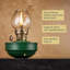 Lampe à huile - Lampe nautique haute de 5 po avec corps lesté de style naval et ampoule en verre - Lanterne décorative en kérosène avec mèche réglable - Lampes à huile pour une utilisation intérieure ou extérieure par Kings County Tools (vert)