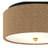 Flush Mount Ceiling Light With Seagrass Shade