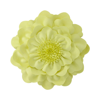 3D Peony Flower Accent Pillow Handmade Cushion Appliqued Decorative Throw Pillow Cover & Insert 14in
