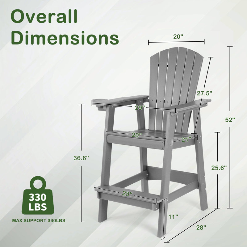 Chaise Adirondack Valjean, Gris