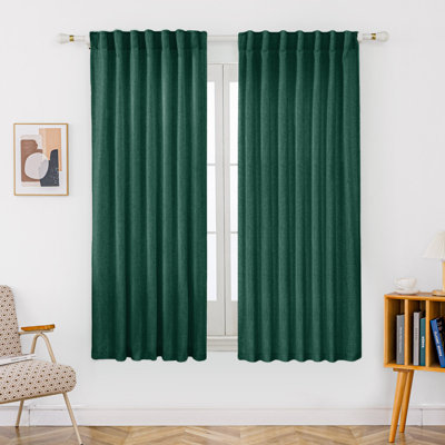 Toyoko Linen Blend Semi-Sheer Back Tab Curtains