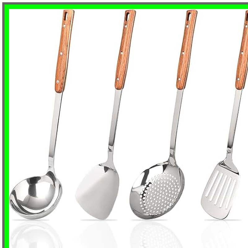 4-Piece Kitchen Utensil Set for Cooking and Serving