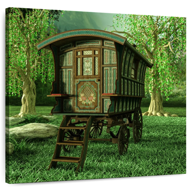 Mehar Ornate Gypsy Wagon, 10" H x 10" W