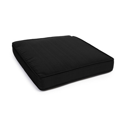 Gusseted And Corded Seat Cushion With Zipper, Filled With White Virgin Polyester Fiber.