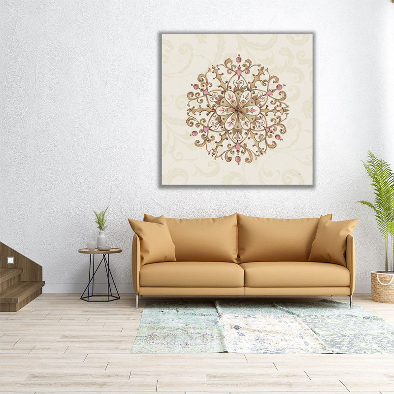 «Elegant_Saison Snowflake III», reproduction d'art sur toile, H 20 po x l 20 po