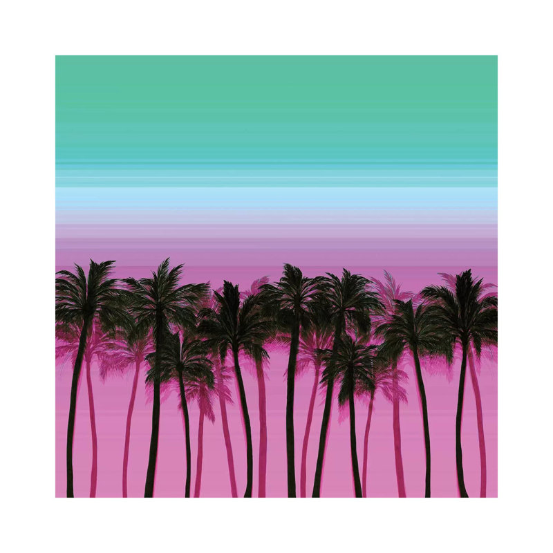 Beach Palms III Bold by Julia Di Sano - Wrapped Canvas Gallery-Wrapped Canvas Giclée, 30.48cm H x 30.48cm W
