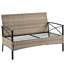 Mobilier de patio saisonnier: 4 pe avec table d'extérieur en métal noir: 4 et coussins