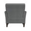 Fauteuil d'appoint Dorset en velours gris fumé avec pieds en bois massif brun foncé-132793721