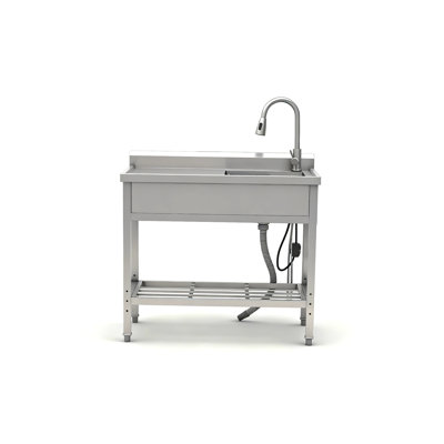 Stainless Steel Utility Sink, Freestanding Sink 2