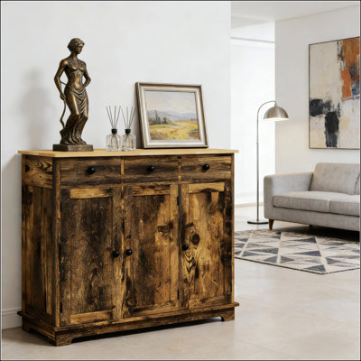 Armoire d'appoint polyvalente pour hall d'entrée avec tablettes réglables et tiroirs spacieux pour le rangement et l'organisation de la maison