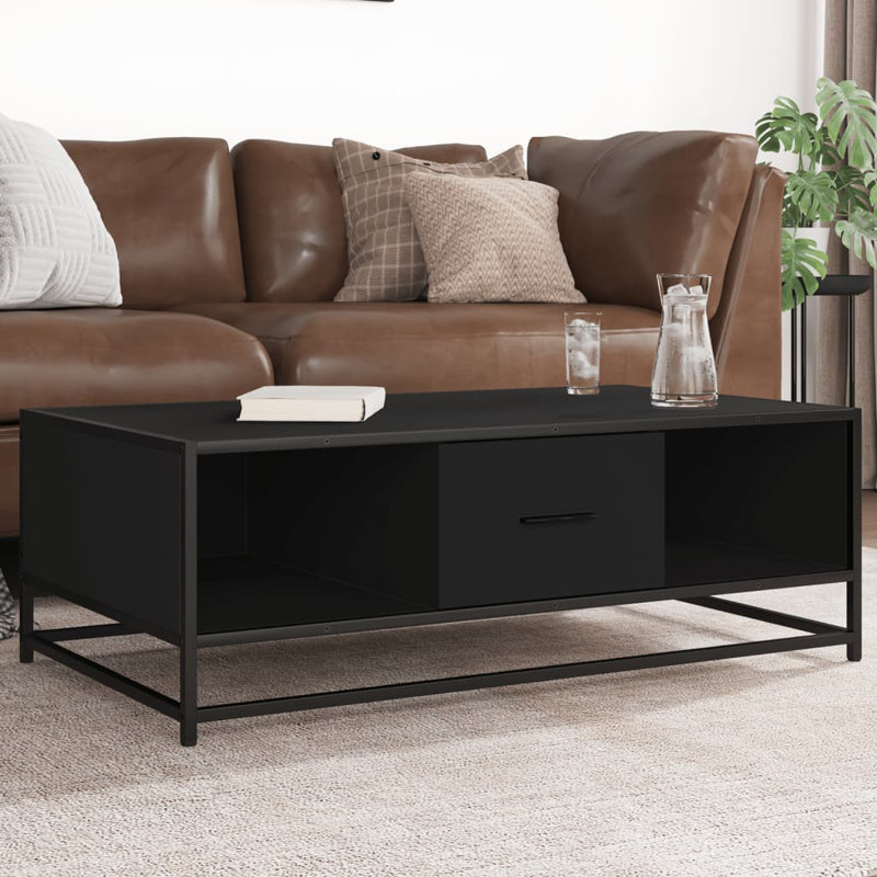 Sabier Coffee Table with Storage, Black
