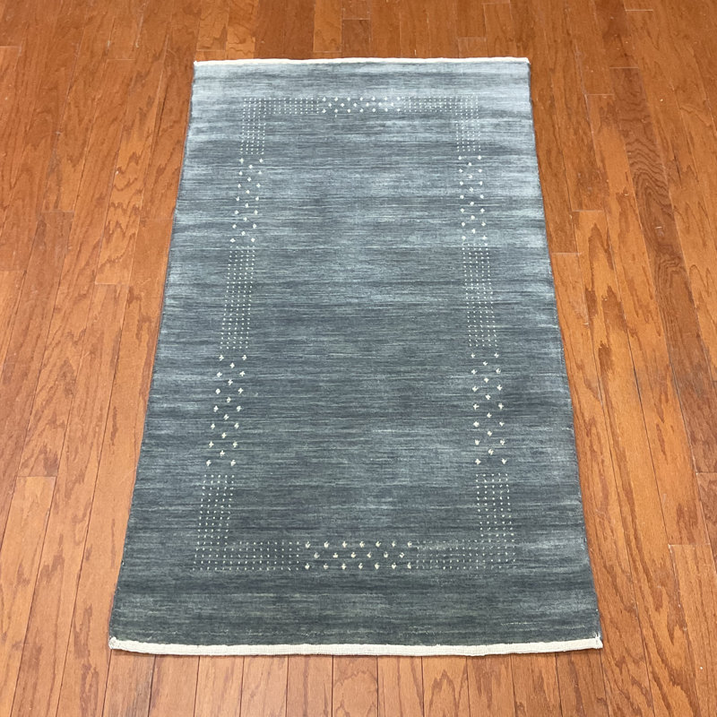  Tapis en laine Gabbeh moderne fait à la main, Rectangulaire 3 pi x 5 pi