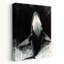 Majestic Whale Black White Serene Tranquil Contemporary Whale Nature Ocean Wall Art Print 1 Piece Wrapped Canvas Wall Art-1974396124