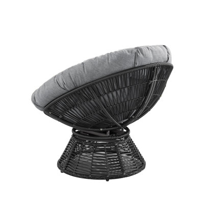Chaise papasan pivotante avec coussin Charlcy