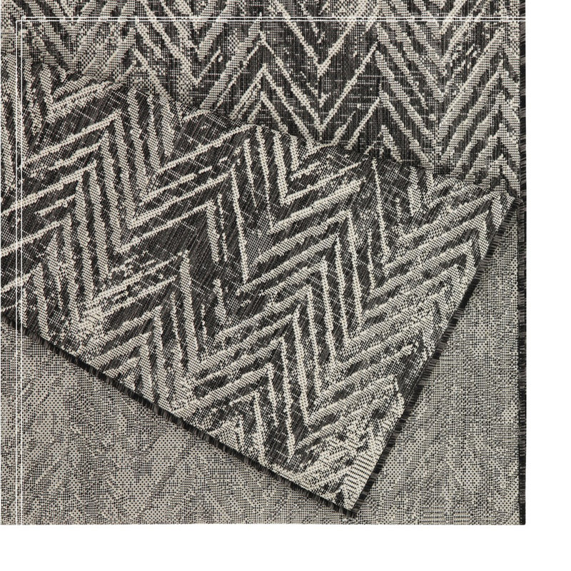 Anthracite Indoor/Outdoor Area Rug, Rectangle 5'3" x 7'3"