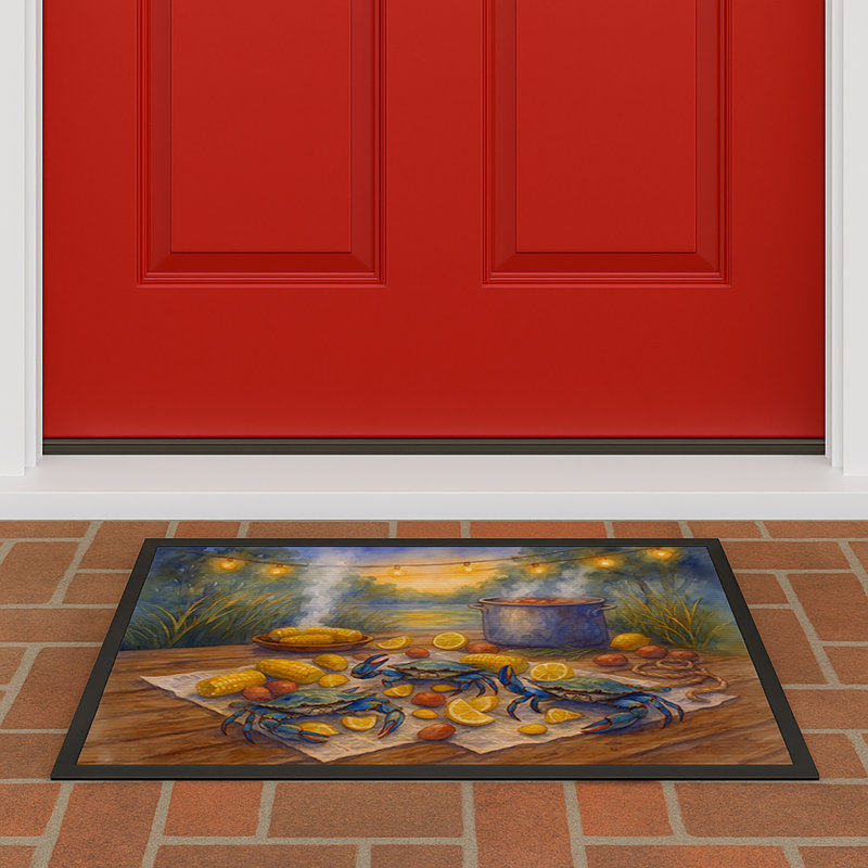 Crab Ready Doormat, 18" W x 27" L