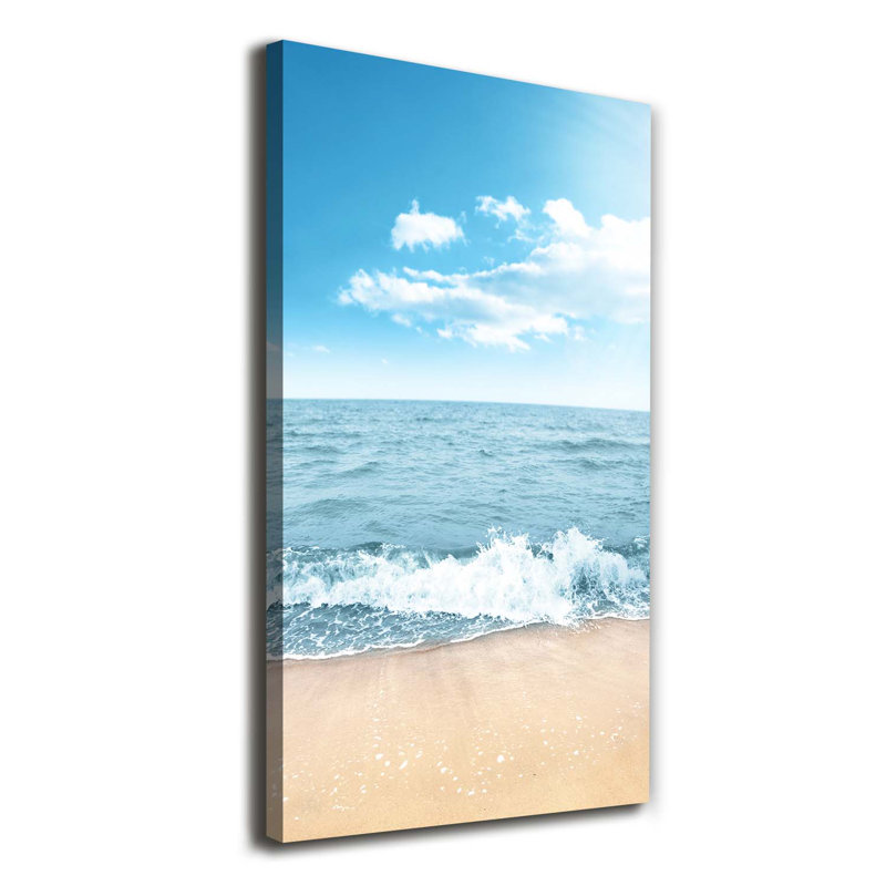 Beach And Sea - Wrapped Canvas Print