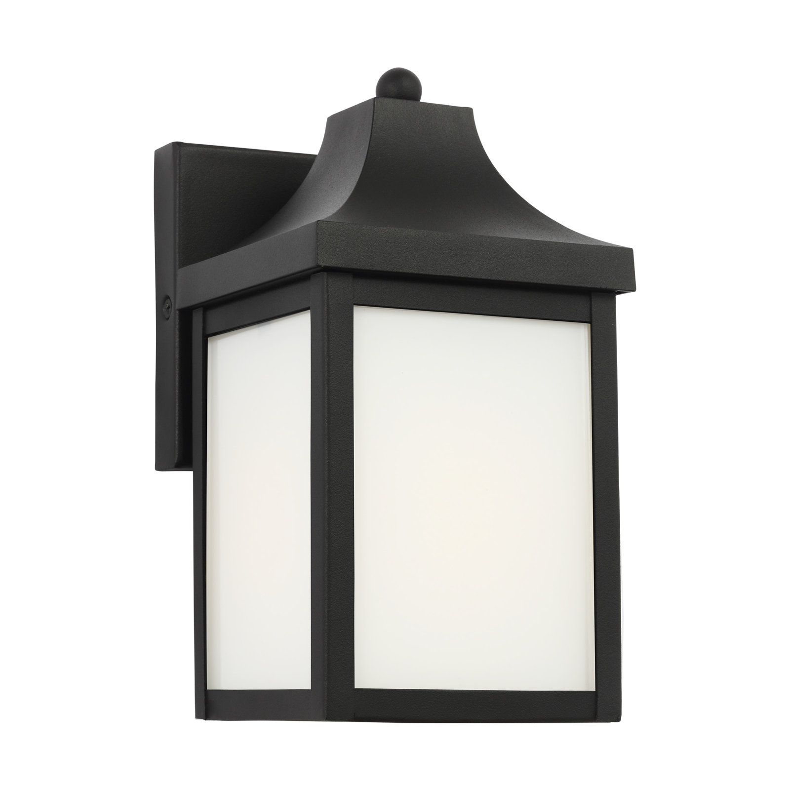 Single Light Outdoor Aluminum Wall Light, Textured Black, Yes