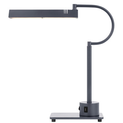 Metal LED Desk Lamp 18.13" H with USB Ports for Home Office