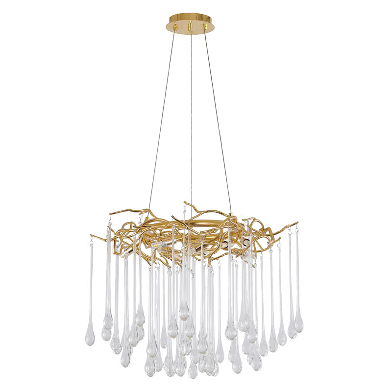 Lustre en verre 10 lumières Transitional