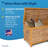 Wilson Wicker Farmhouse Trunk, 30" Large Storage Basket, Handwoven Water Hyacinth, Acacia Wood Frame-230749983