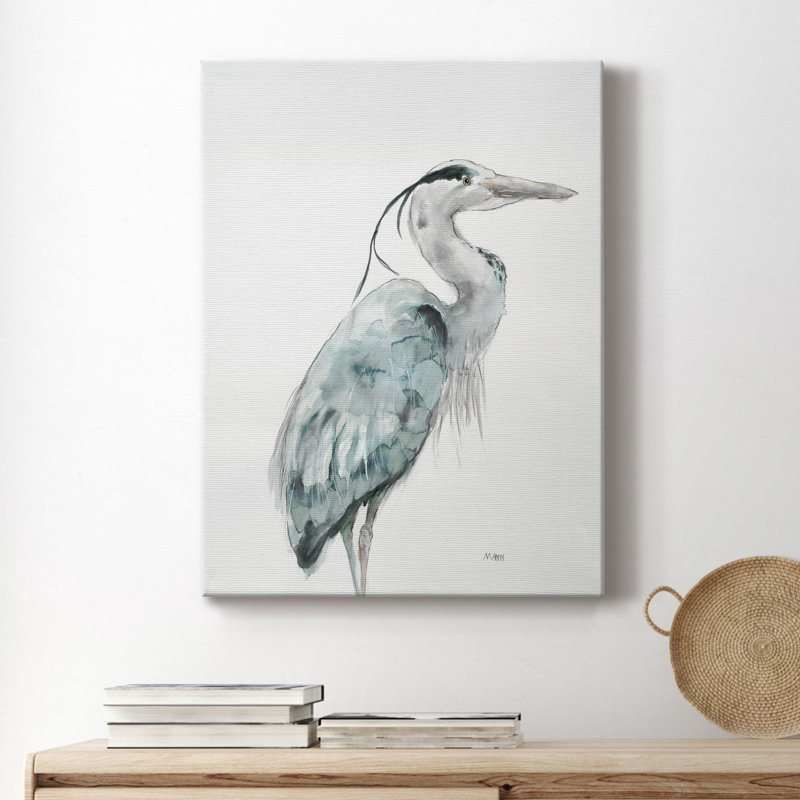 BLUE Heron I - Impression sur toile tendue, H 48 po x l 36 po x P 1 po