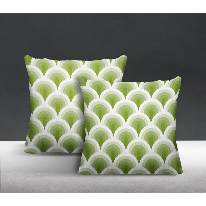  Coussin décoratif intérieur / extérieur, L 17 po x H 17 po, Chartreuse