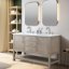 Meuble-lavabo double 54 po avec plateau en pierre reconstituée Stratford-1231319057