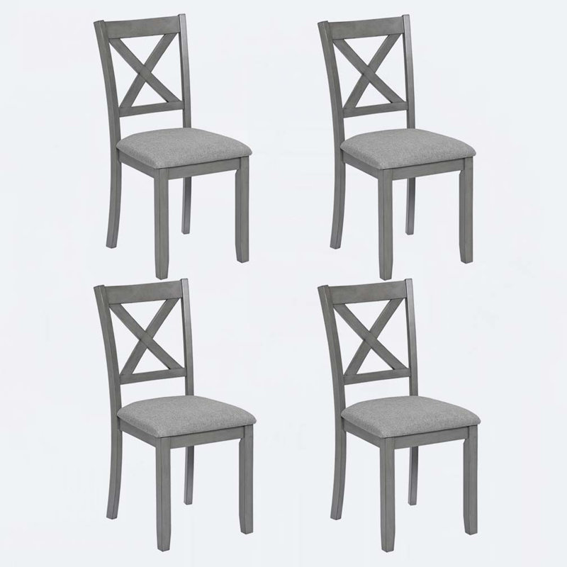 Chaises de cuisine avec siège rembourré, chaise d'appoint pour la salle à manger, Blanc