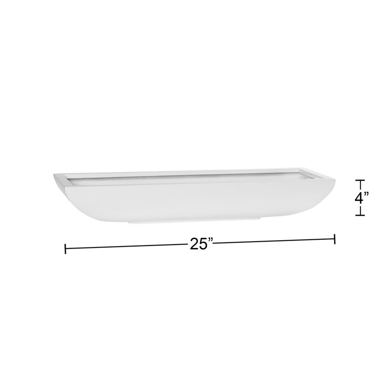 Tynita Handmade Glass Planter, 4" H x 25" W x 9.5" D