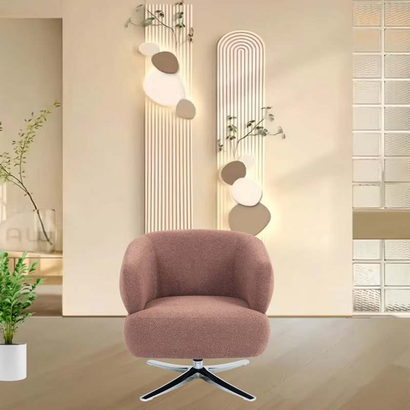 Fauteuil d'appoint pivotant à 360 °, fauteuil de loisir simple moderne, fauteuil de lecture confortable pour le salon, la chambre à coucher et le bureau personnel