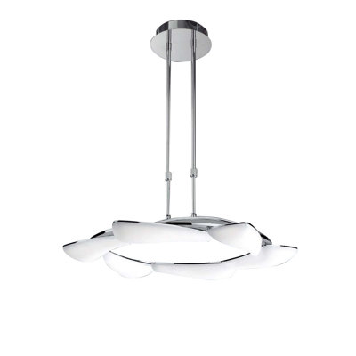 Nyyear 6 - Light Polished Chrome LED Crystal Pendant