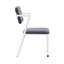 De 2 chaises de salle à manger grises et blanches - Accoudoirs hauts et stables avec assise rembourrée