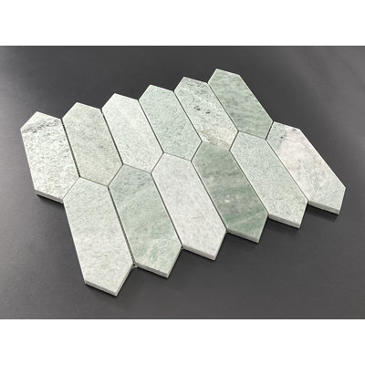 Ming Green Picket/Long Hexagon Mosaic Wall And Floor Tile