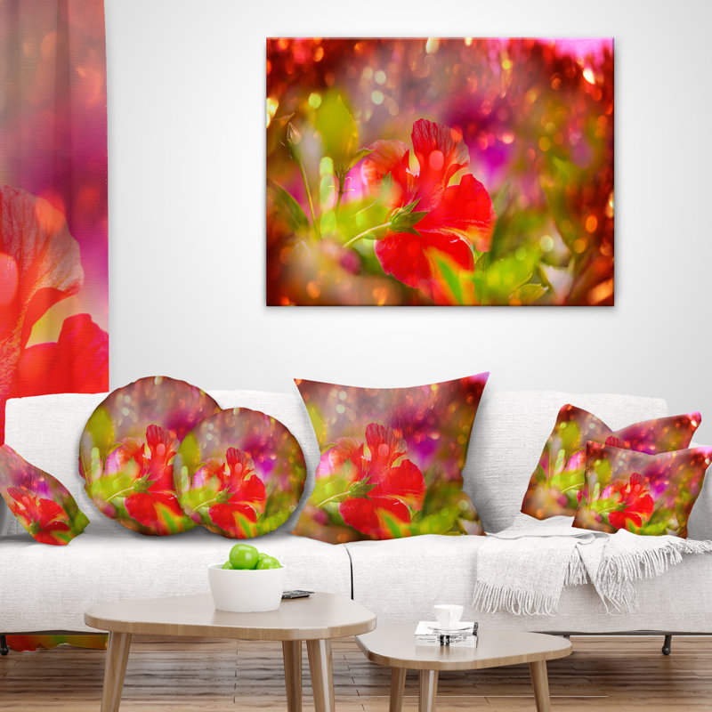 Coussin décoratif imprimé floral Beautiful Beautiful, 16 po x 1 po, Carré