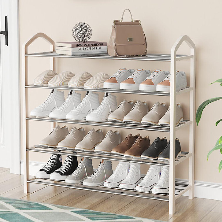 20 Pair Stackable Shoe Rack Rebrilliant Finish: Black