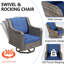 Deux chaises pivotantes et une table d'appoint JB