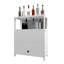 Armoire de rangement blanche en bambou à grande capacité pour salle de bain