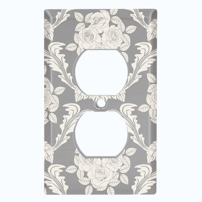 Plaque murale en damas rose brun